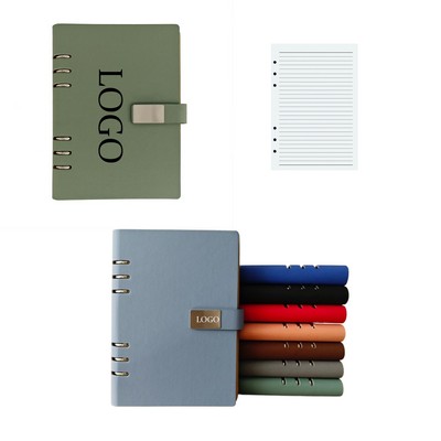 PU Leather A5 Loose-leaf Notebook