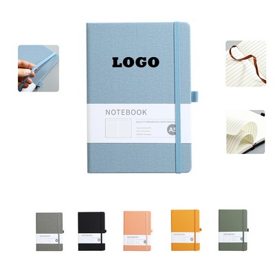 A5 PU Leather Notebook W/Textile Texture