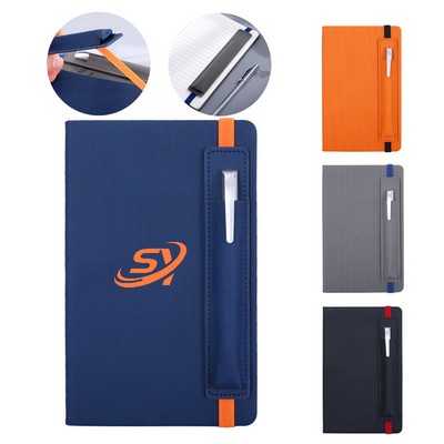 Custom A5 Notebook With Pen Sleeve